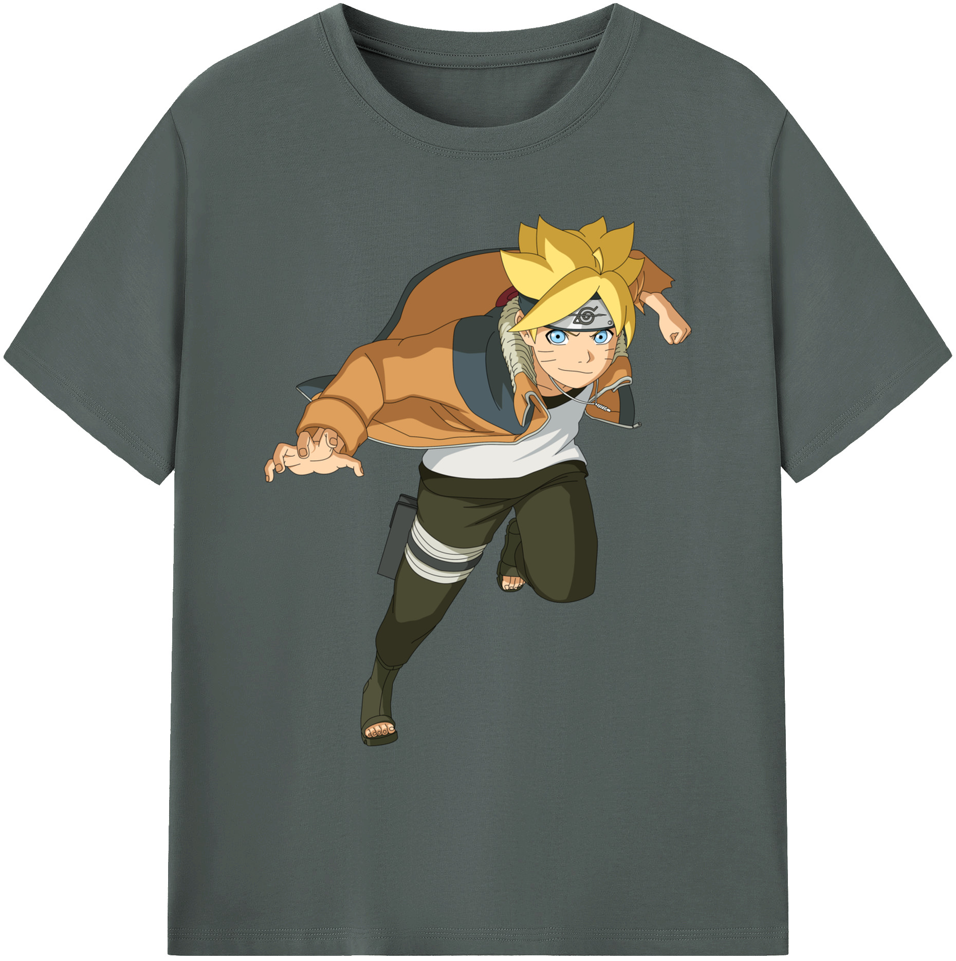 （画像用） NARUTO -ナルト- うずまき ナルト Uzumaki Naruto 綿100％ メンズ半袖Tシャツ｜肌触りやわらか＆通気性